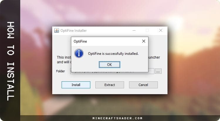 optifine installed